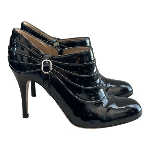 Valentino Garavani Patent Leather Heel Booties Black Size 36.5 EU/ 6 US - Picture 2 of 14